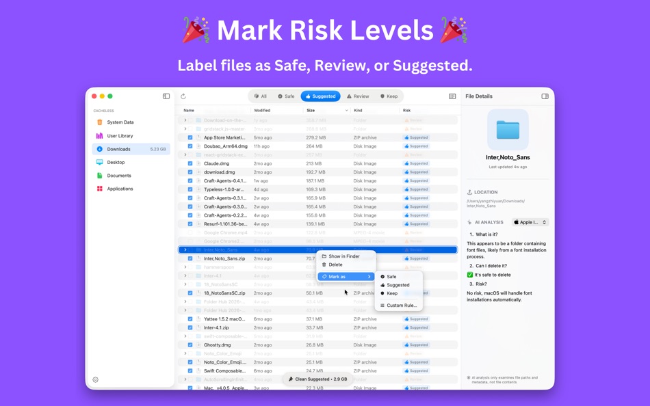 #4. Cacheless - Smart Disk Cleaner (macOS) De: 志远 杨