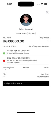 Union - Rider & Driver iPhone screenshot