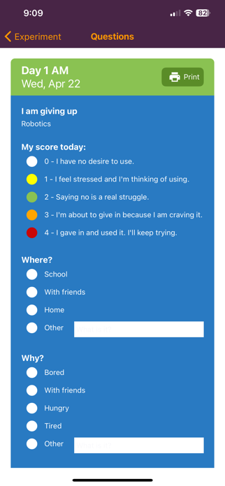 The Craving Experiment App Screenshot 2 of 4