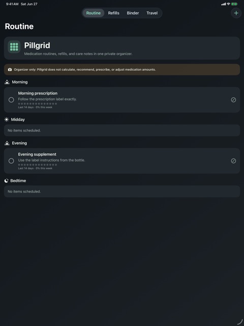 Pillgrid screenshot 2