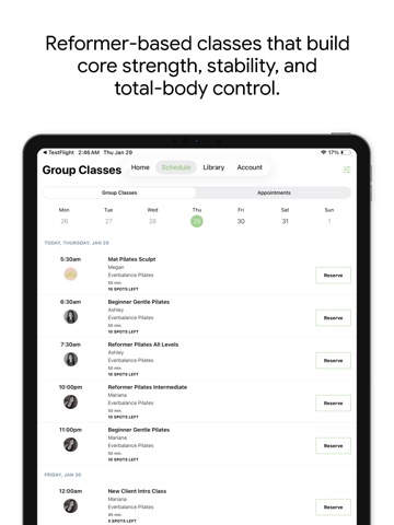 Everbalance Pilates FL iPad screenshot