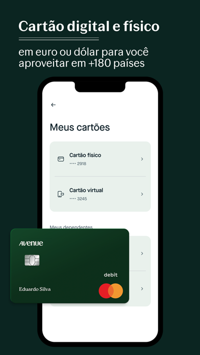 Avenue: Conta e Investimentos Screenshot