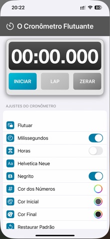Cronometro Flutuante Screenshot 3 of 5