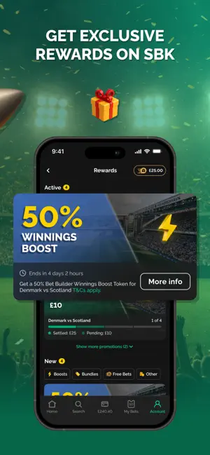 SBK World Football Betting iPhone screenshot 4