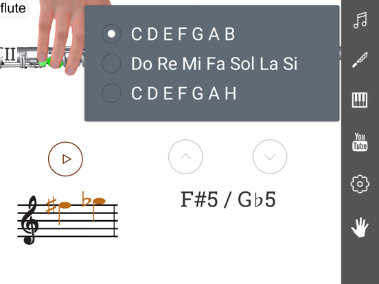 3D Flute Fingering Chart iPad screenshot 5 - Education app