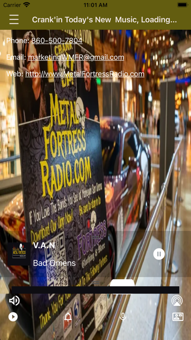 WMFR Metal Fortress Radio Screenshot