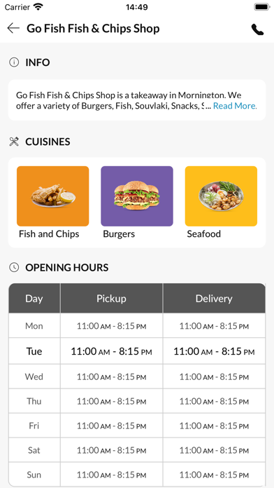Go Fish Fish & Chips Shop. Screenshot
