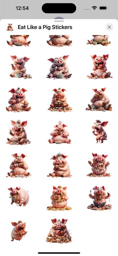 Eat Like a Pig Stickers