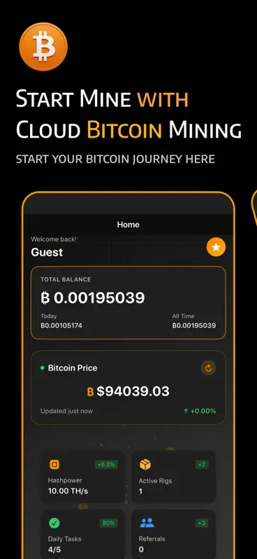BTC Miner · Bitcoin Mining screenshot 1 of 6