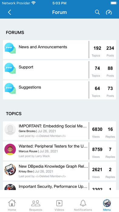 SocialEngine Native App Screenshot