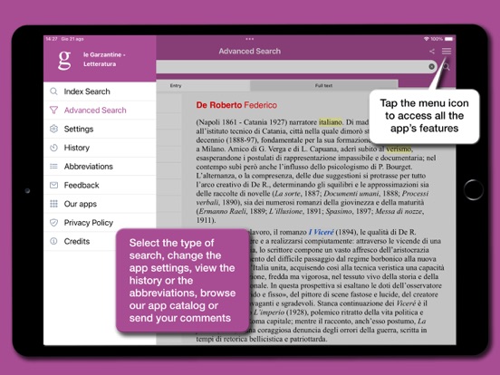 le Garzantine - Letteratura iPad screenshot