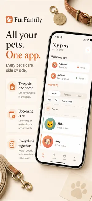 FurFamily: Pet Care & Health screenshot 1