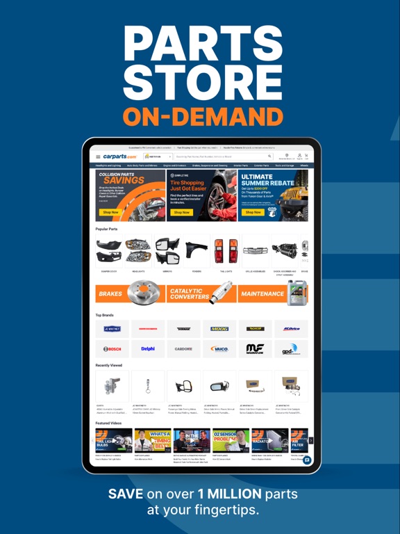 CarParts.com iPad screenshot 1 - Shopping app