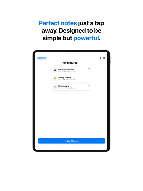 Minutes: AI Meeting Note Taker iPad screenshot 5 - Productivity app