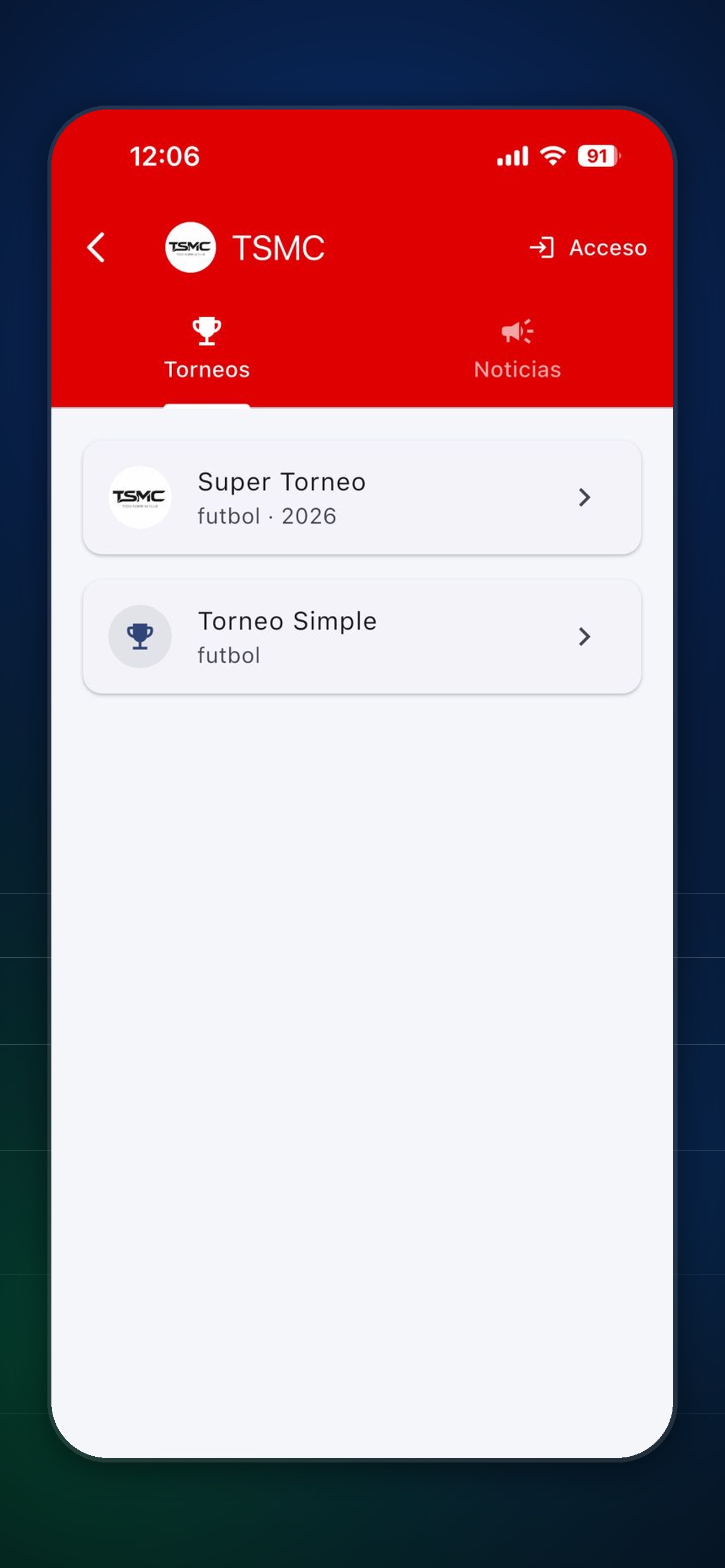 Screenshot 1 of TodoSobreMiLiga