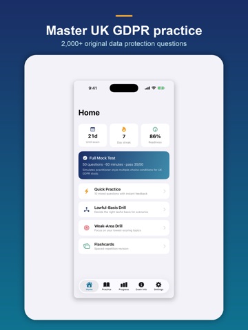 DP Prep UK GDPR iPad screenshot