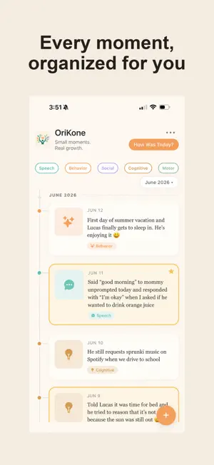 OriKone: Milestones & Moments screenshot 1