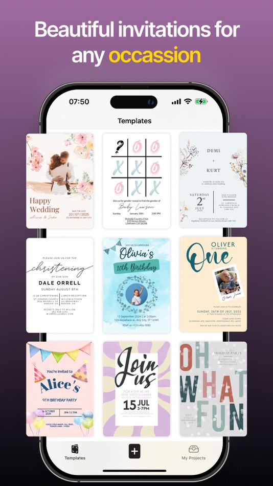 #1. Invitation Maker: Event Cards (iOS) Podle: CONTRACT SQUARE UAB
