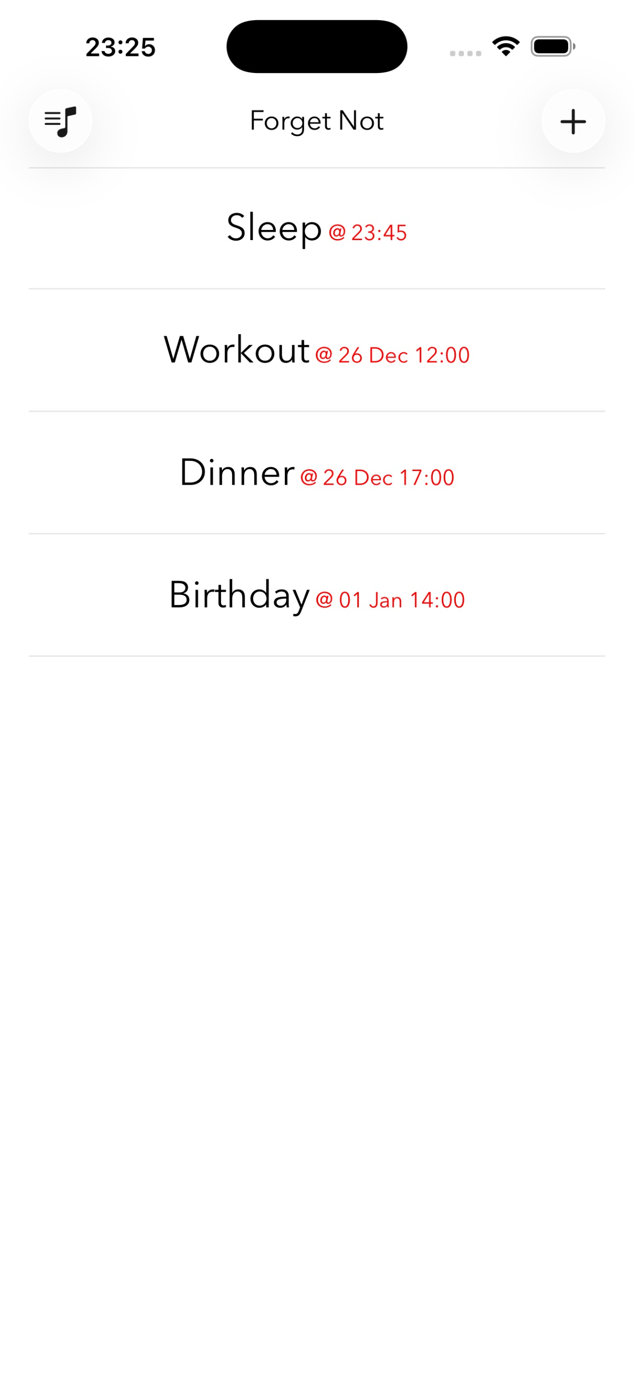 Forget Not - task reminder