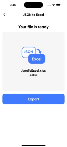 JSON Tools: XLSX CSV to JSON screenshot