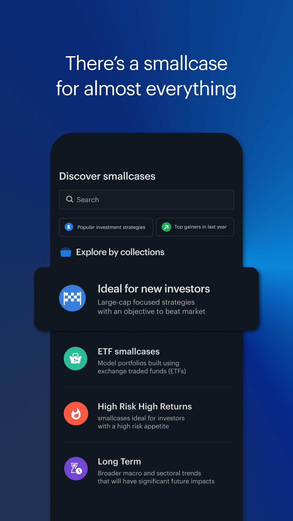 smallcase: Stocks, MFs, FDs