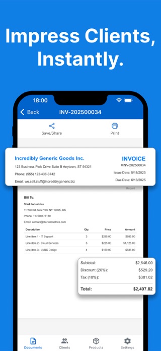 Invoice Generator - Invofy Screenshot 3 of 5