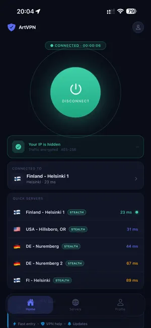 Art VPN: Secure VPN Proxy screenshot 1