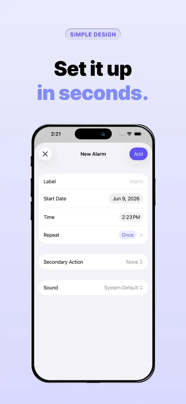 #2. DintAlarm - Custom Alarm (iOS) Por: 春明 张