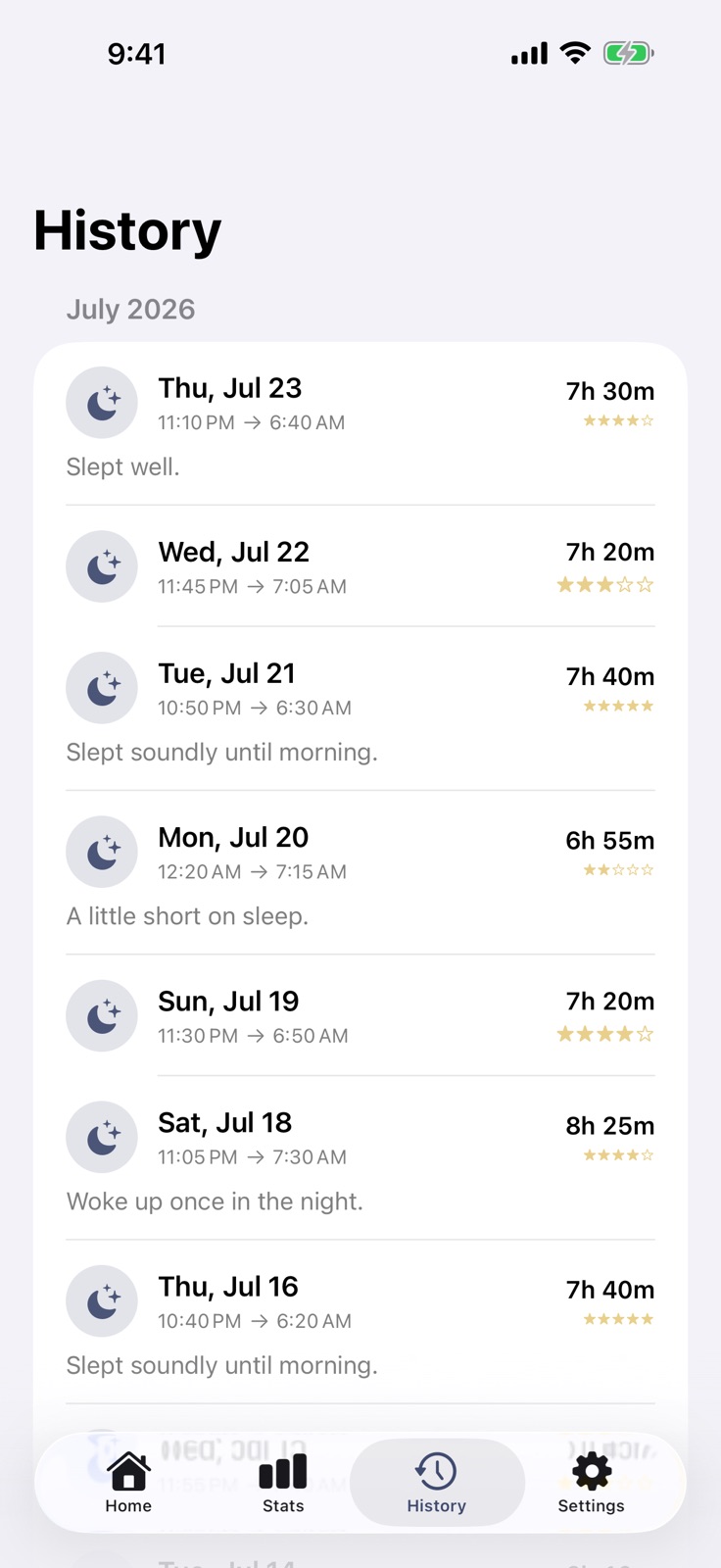 Sleep Memo - Sleep Tracker iphone screenshot 3