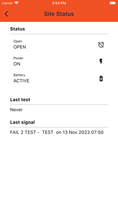 Axon Alarms Screenshot