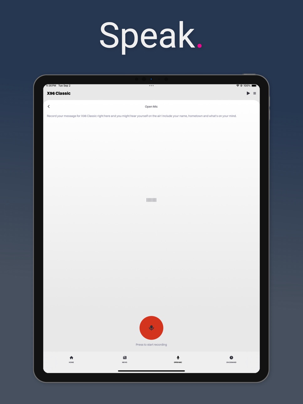 iPad screenshot