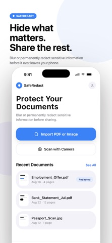 SafeRedact: AI Redactor iPhone screenshot