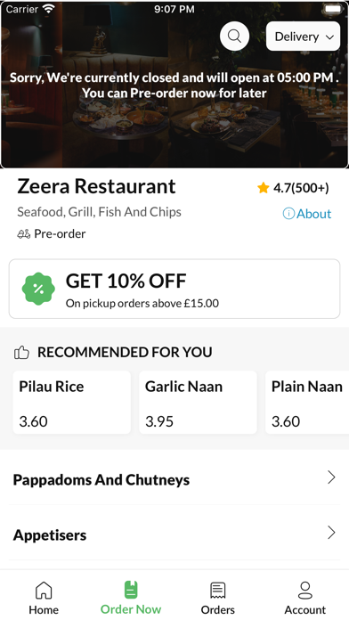 Zeera Restaurant Screenshot