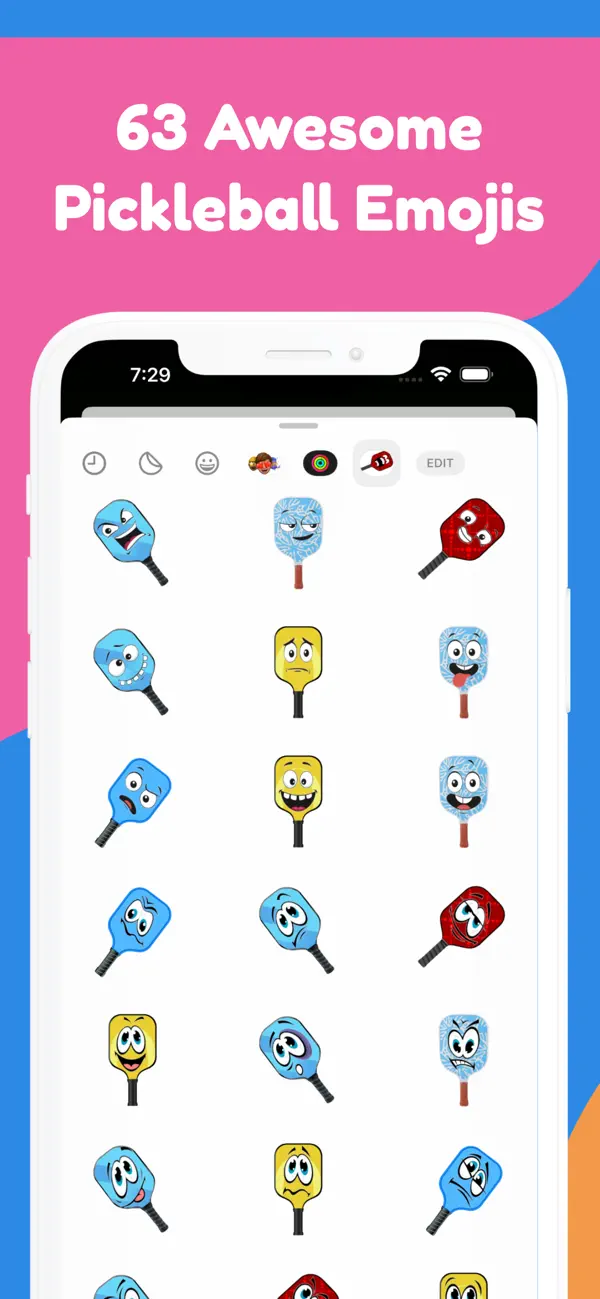 Screenshot #3 pour Pickleball Emojis Fun