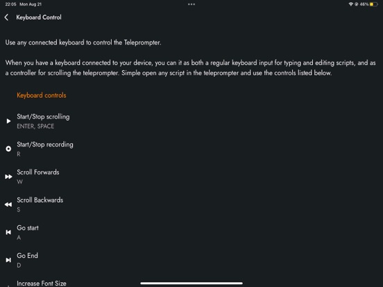 Teleprompter & Video Recorder iPad screenshot 4 - Productivity app