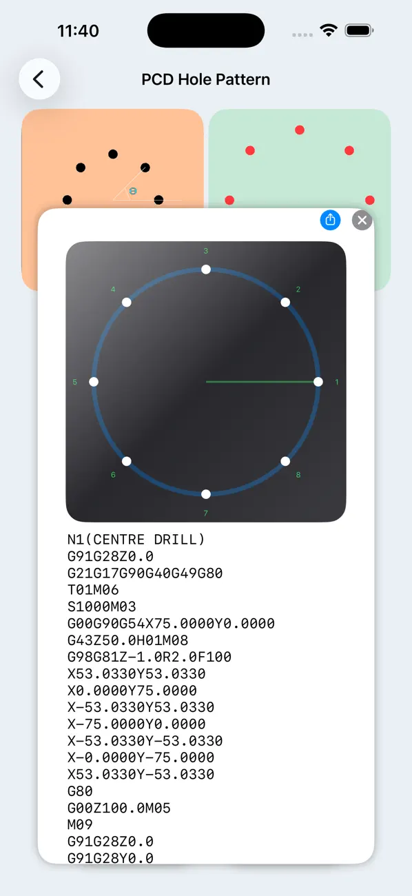 #5. Hole Pattern Programming App (iOS) By: Shekhar Aggarwal
