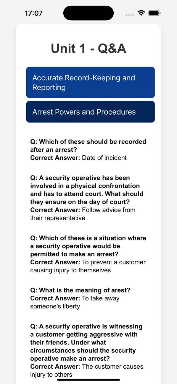 Screenshot #3 pour Door Supervisor Mock Tests