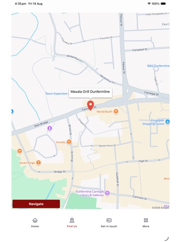 Masala Grill Dunfermline iPad screenshot