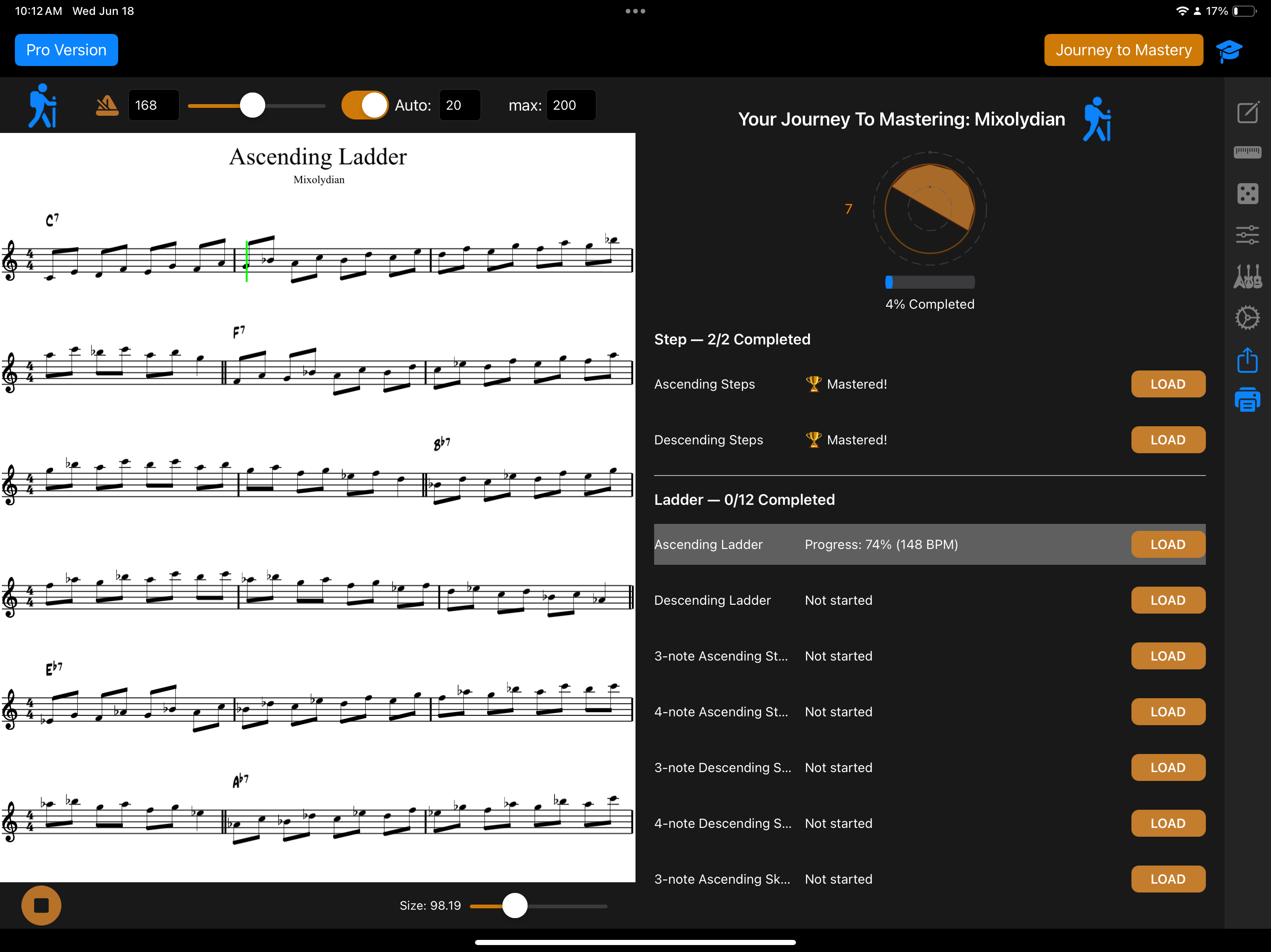 Tessitura Pro Scales