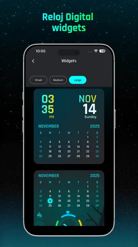 Reloj nocturno digital neón screenshot 4 of 8