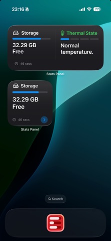 Stats Panel - System Monitor iPhone screenshot