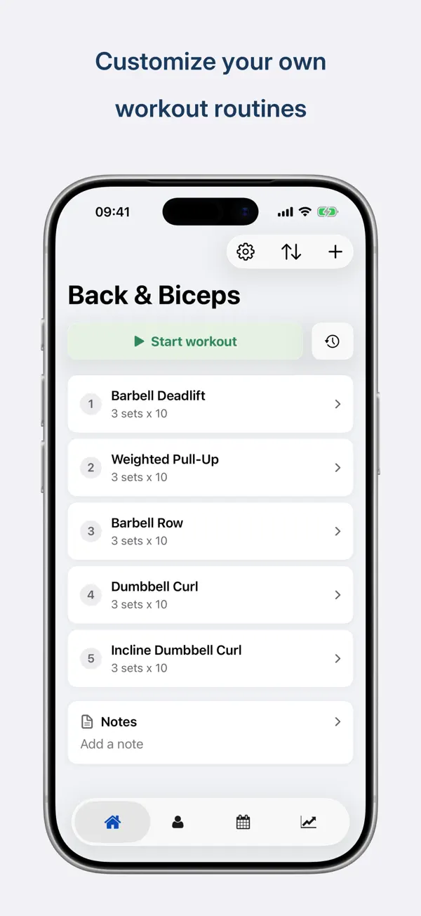 Screenshot #3 pour Loaded - Workout Journal