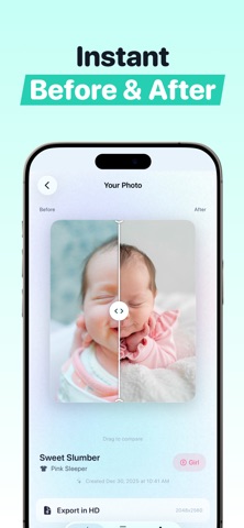 Totti: AI Baby Photo Generator iPhone screenshot