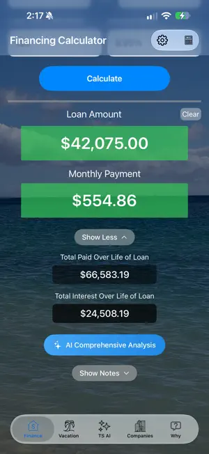 Timeshare Calculators with AI screenshot 2