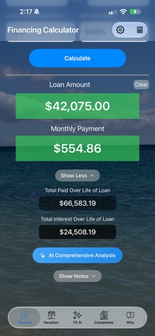 Timeshare Calculators with AI Screenshot 2 of 10