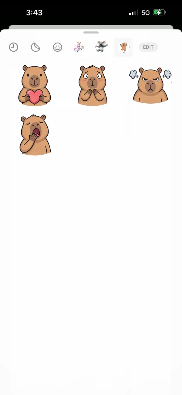 Screenshot #3 pour Chill Capybaras Stickers