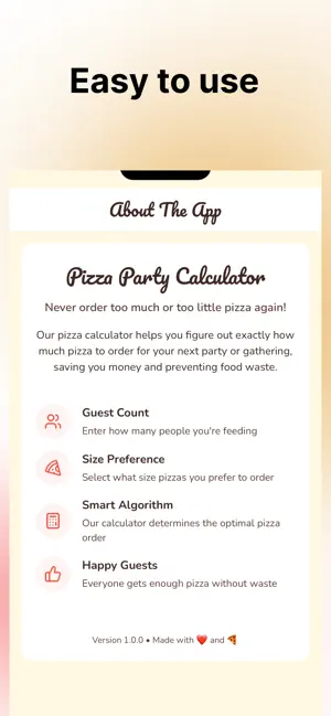 Pizza Calculator Planner screenshot 2