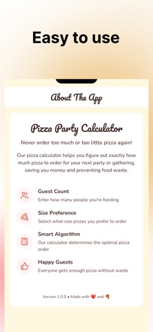 Pizza Calculator Planner screenshot
