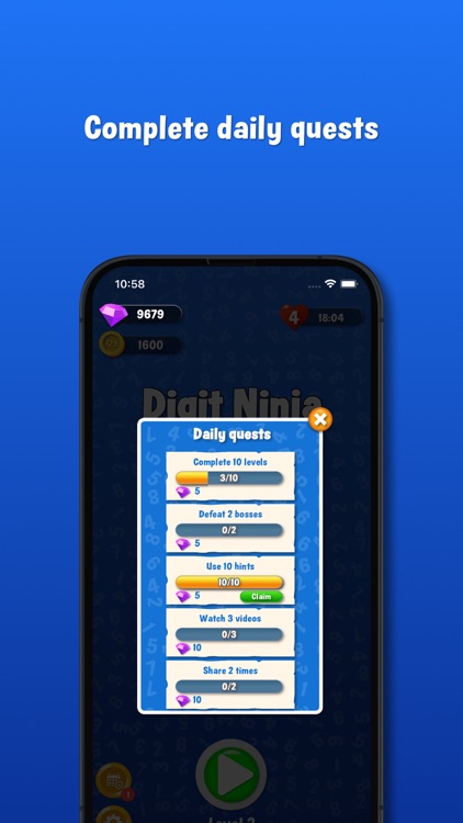 Digit Ninja - math logic game screenshot-3