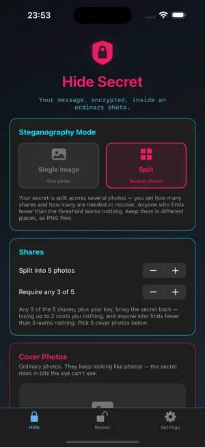 StegoSafe screenshot 2